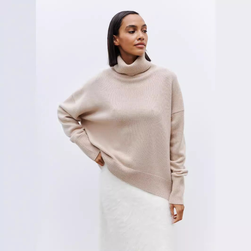 Women's Loose High Collar Autumn And Winter Anti-Pilling Sweater