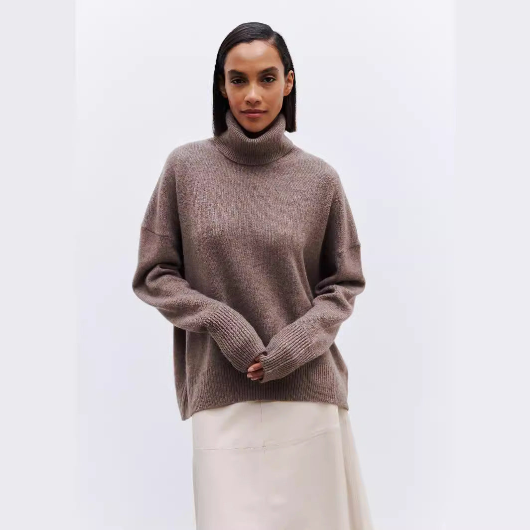 Women's Loose High Collar Autumn And Winter Anti-Pilling Sweater