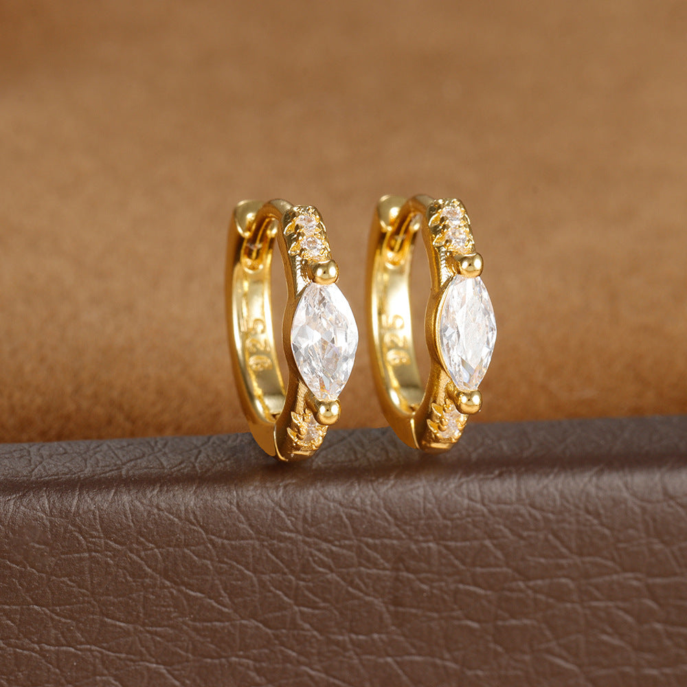 Multicolor Micro Inlaid Zircon Diamond Personalized Earrings