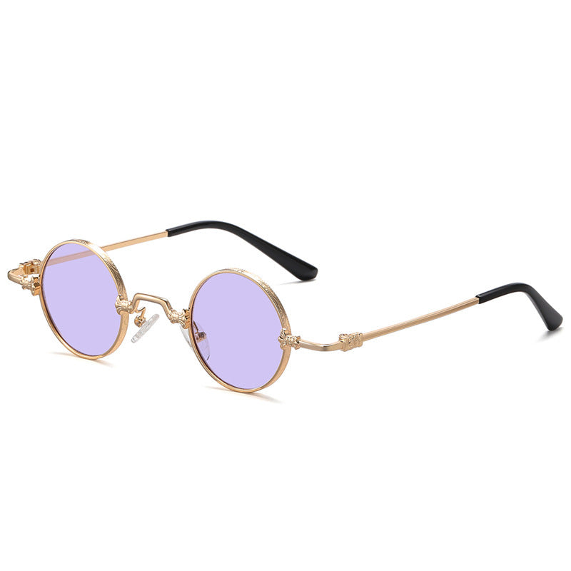 European And American Retro Round Sunglasses