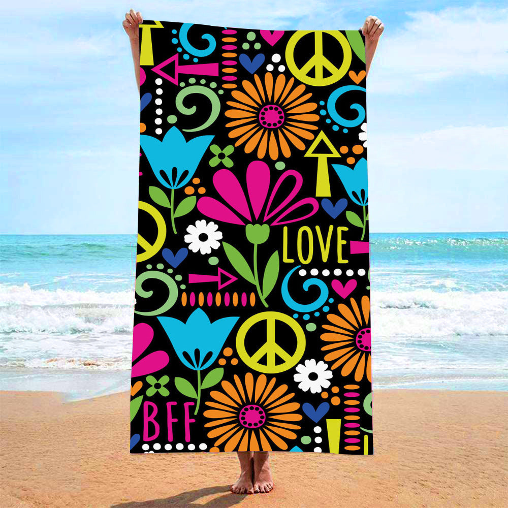 Printed Towel Seaside Vacation Beach Bath Towel