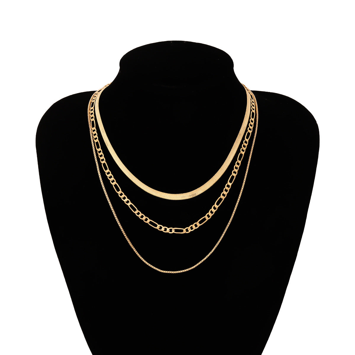 Punk Multi-layer Snake Bone Box Chain Necklace