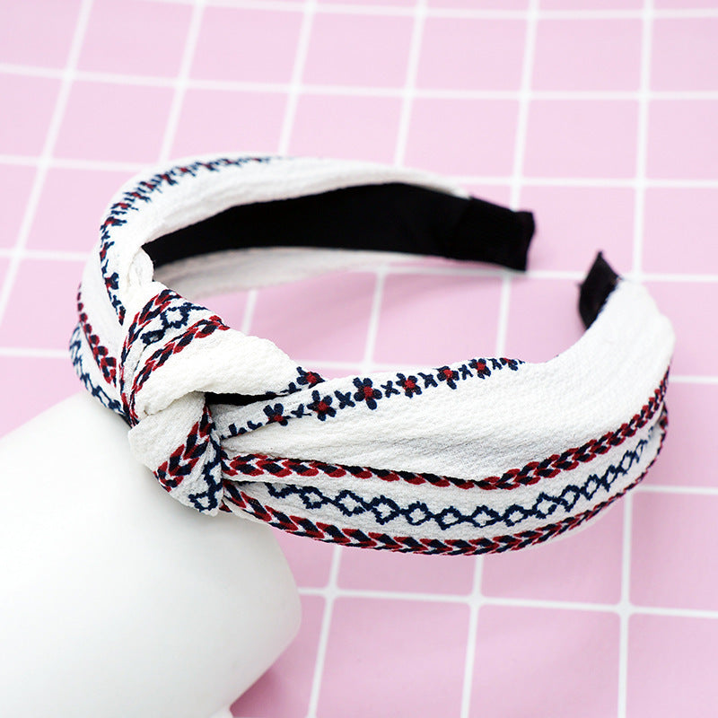 Literary stripe makeup headband