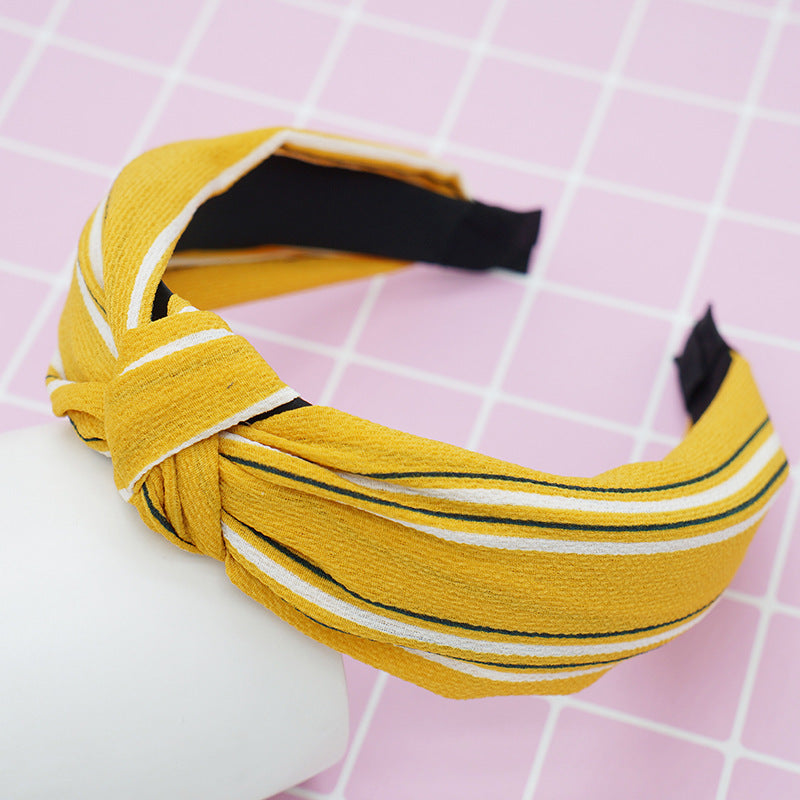 Literary stripe makeup headband