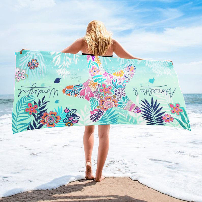 Printed Towel Seaside Vacation Beach Bath Towel