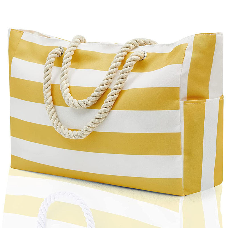 Striped Beach Large Storage Canvas Traveling Bag