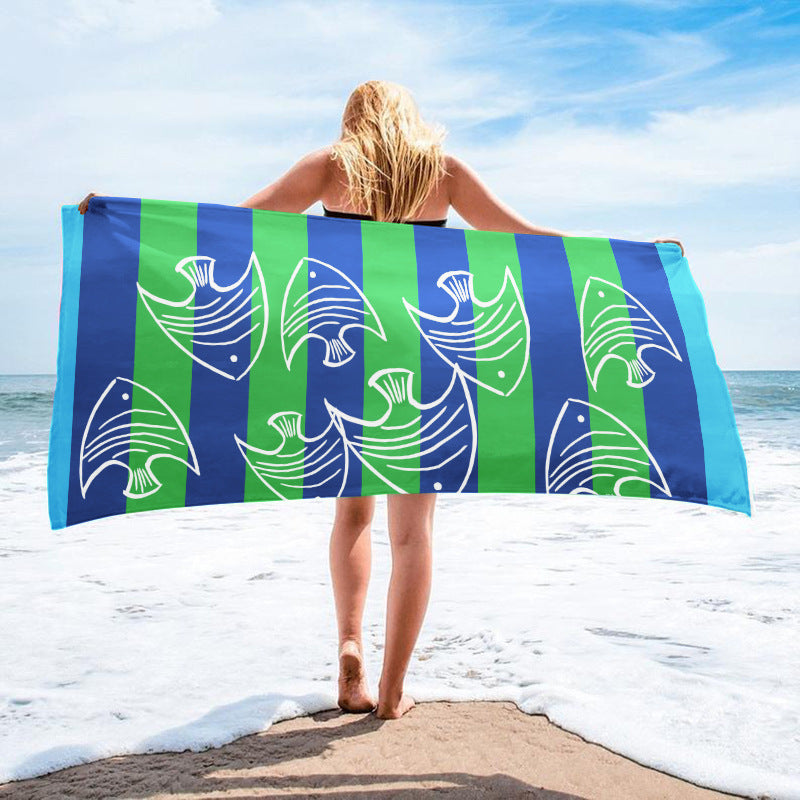 Printed Towel Seaside Vacation Beach Bath Towel