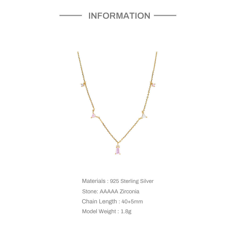 Fashion Color Zircon Necklace For Women