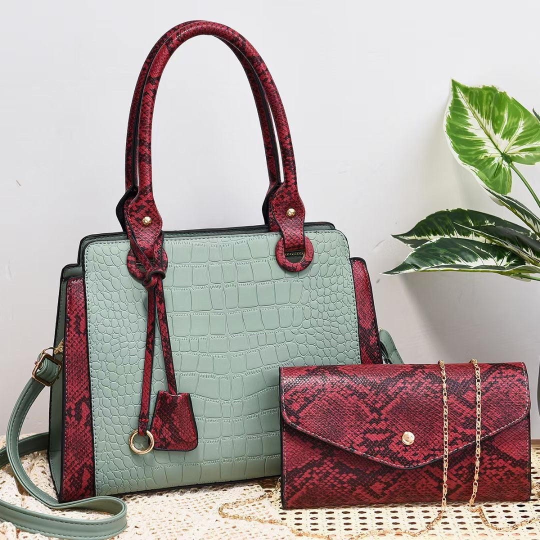 New Serpentine Stitching Fashion Combination Bags