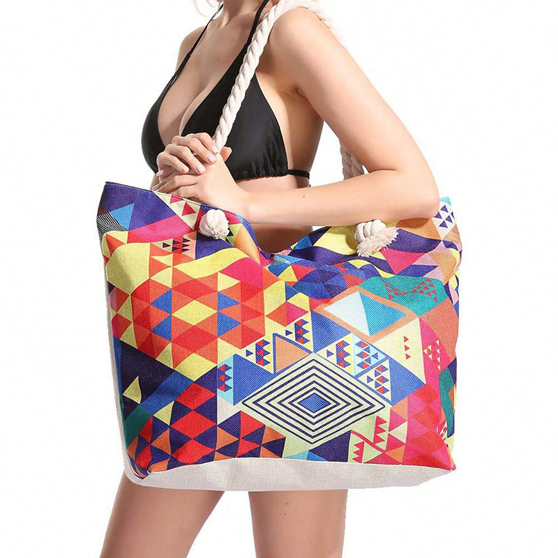 Geometric Large Capacity Multifunctional Tote