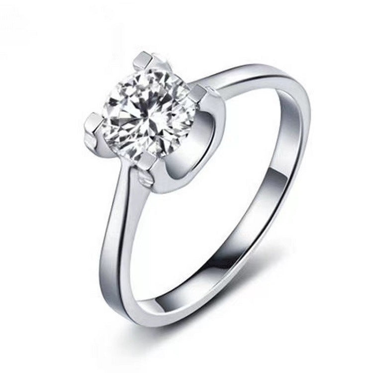 Moissanite Classic Six-claw 1 Karat Open Ring