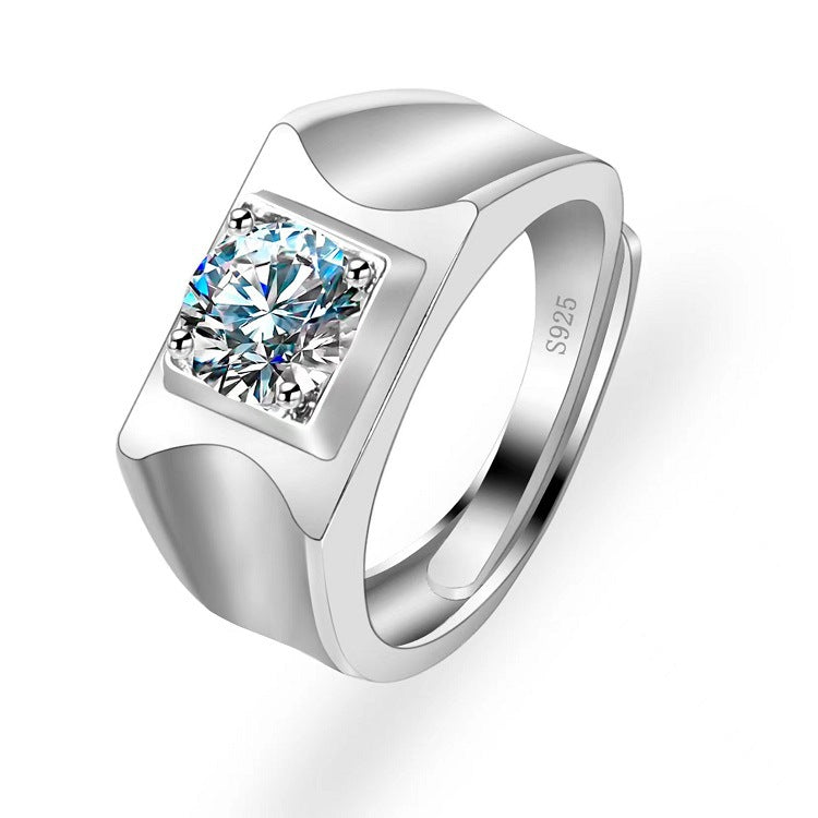 Moissanite Classic Six-claw 1 Karat Open Ring