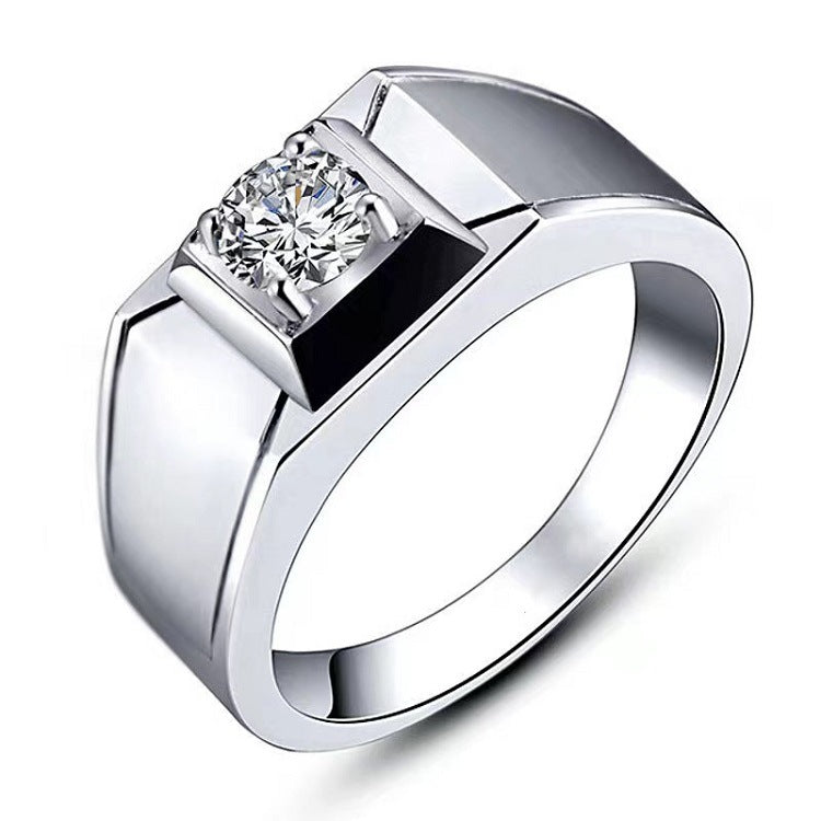 Moissanite Classic Six-claw 1 Karat Open Ring