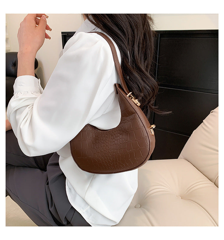 Contrast Color Women's Fashion Shoulder Portable Underarm Simple Messenger Bag