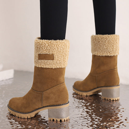 Fashion Personality Suede Low-cut Women's Boots