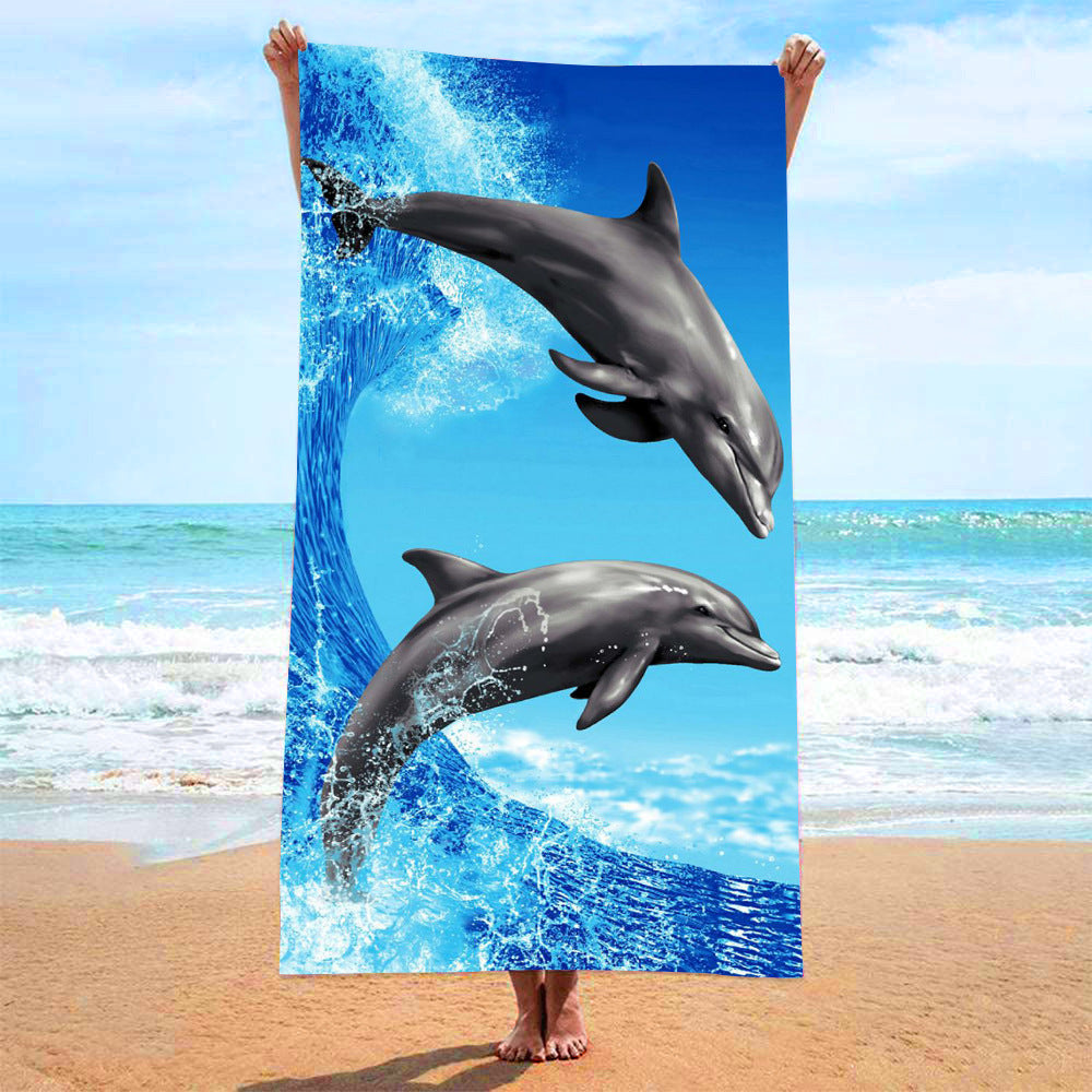 Printed Towel Seaside Vacation Beach Bath Towel