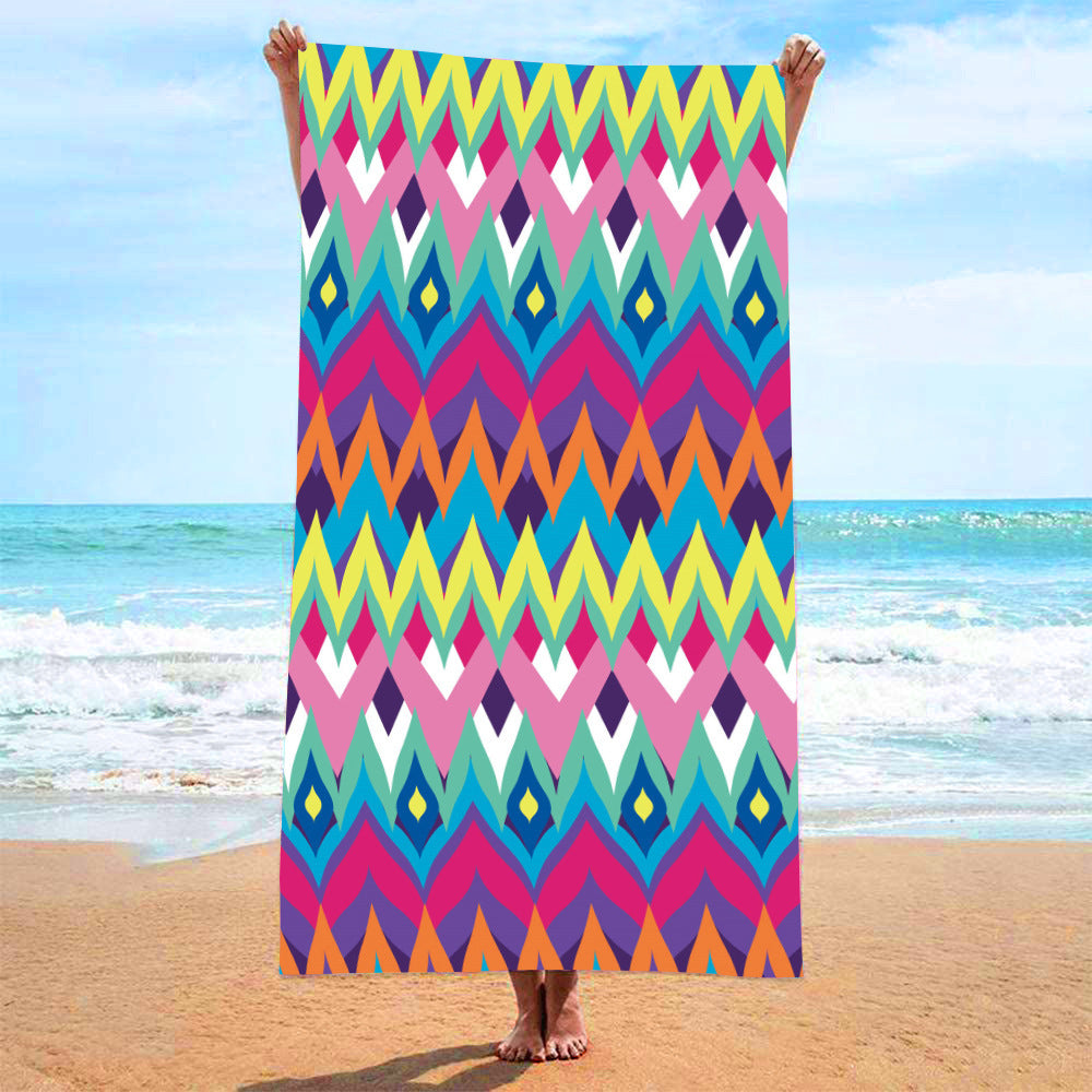 Printed Towel Seaside Vacation Beach Bath Towel