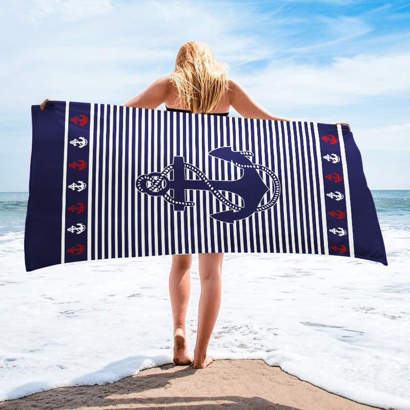 Printed Towel Seaside Vacation Beach Bath Towel