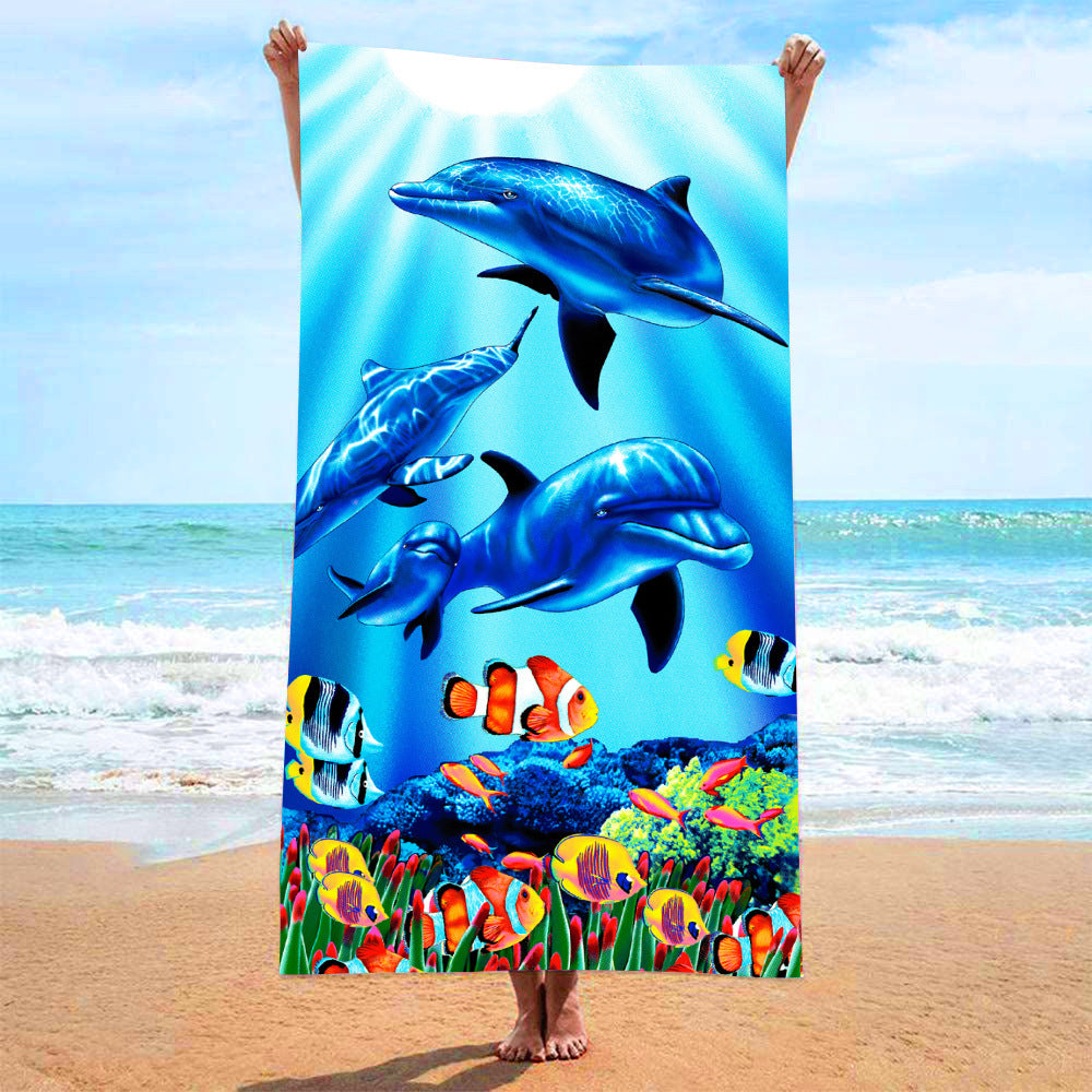 Printed Towel Seaside Vacation Beach Bath Towel